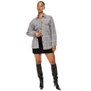 BABATON | Joan Shirt Jacket Oversized Linen Tweed Shacket | Sz. 1